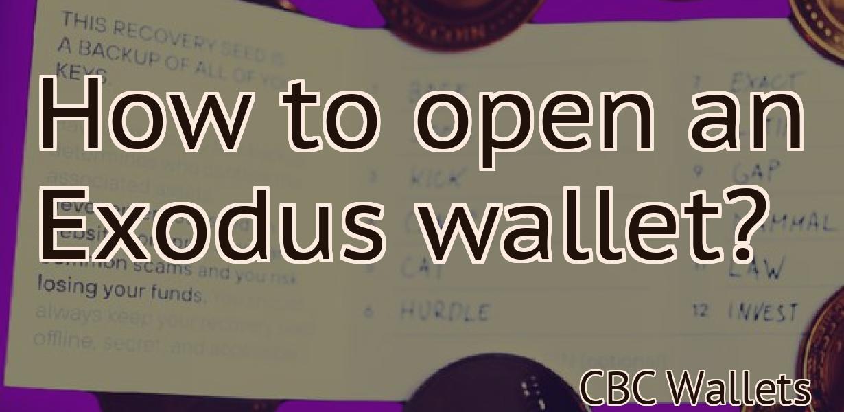 How to open an Exodus wallet?