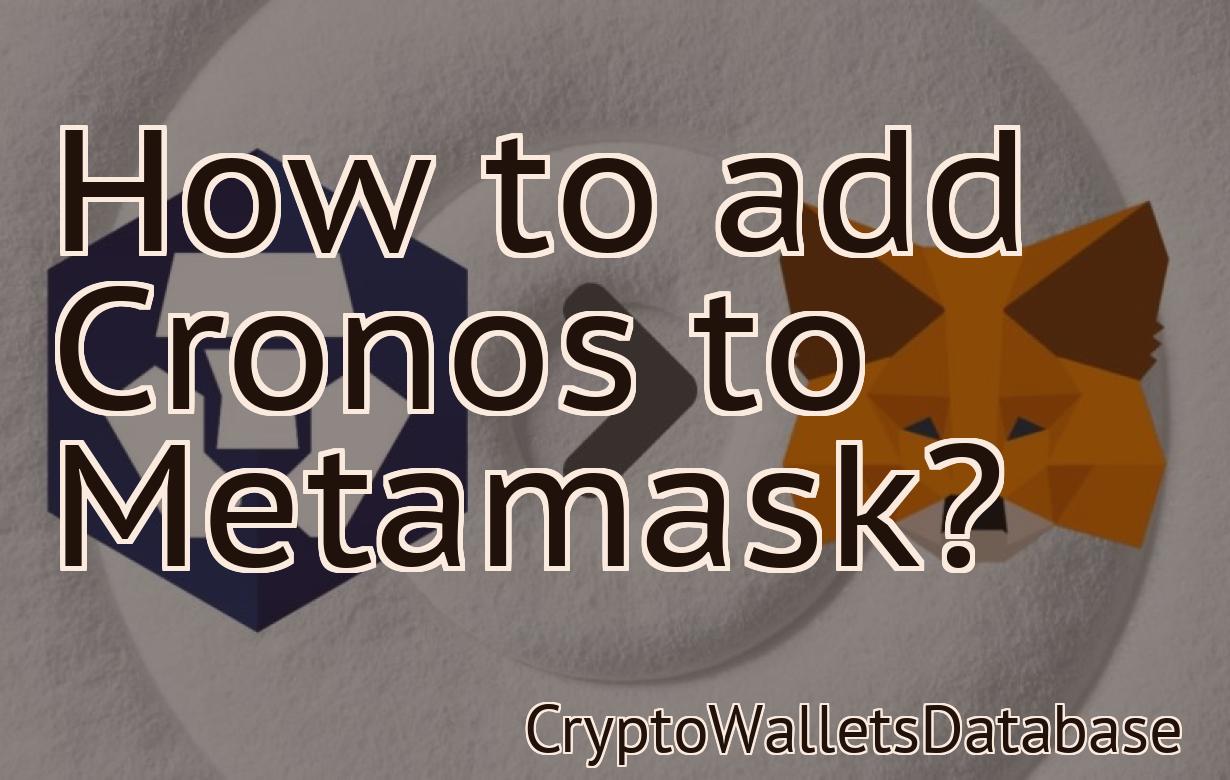 How to add Cronos to Metamask?