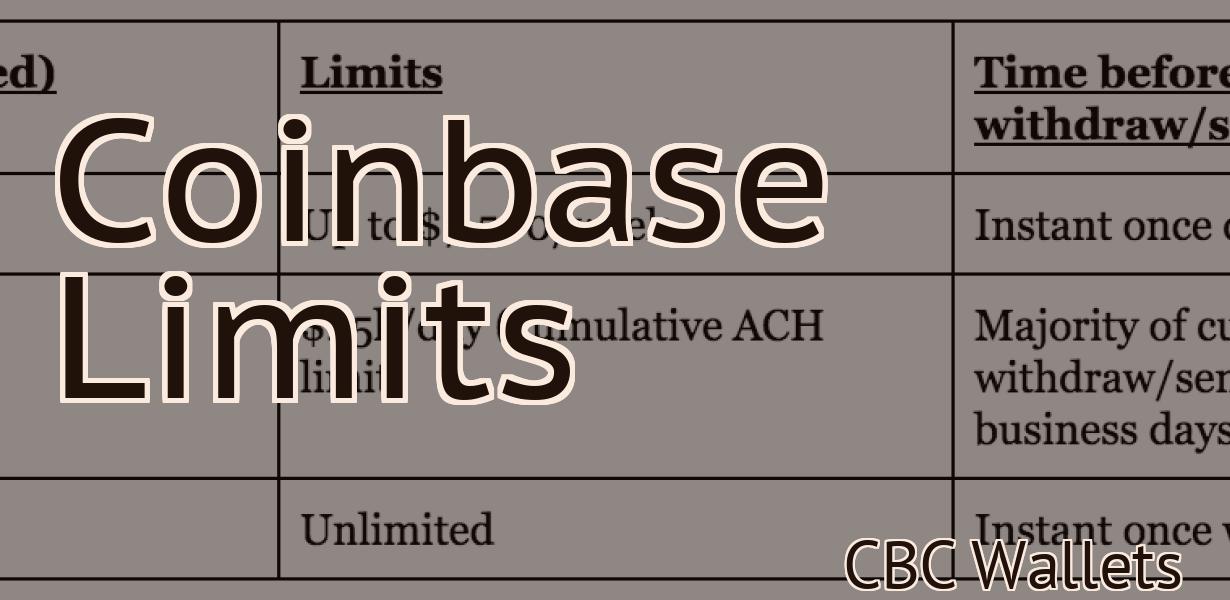 Coinbase Limits