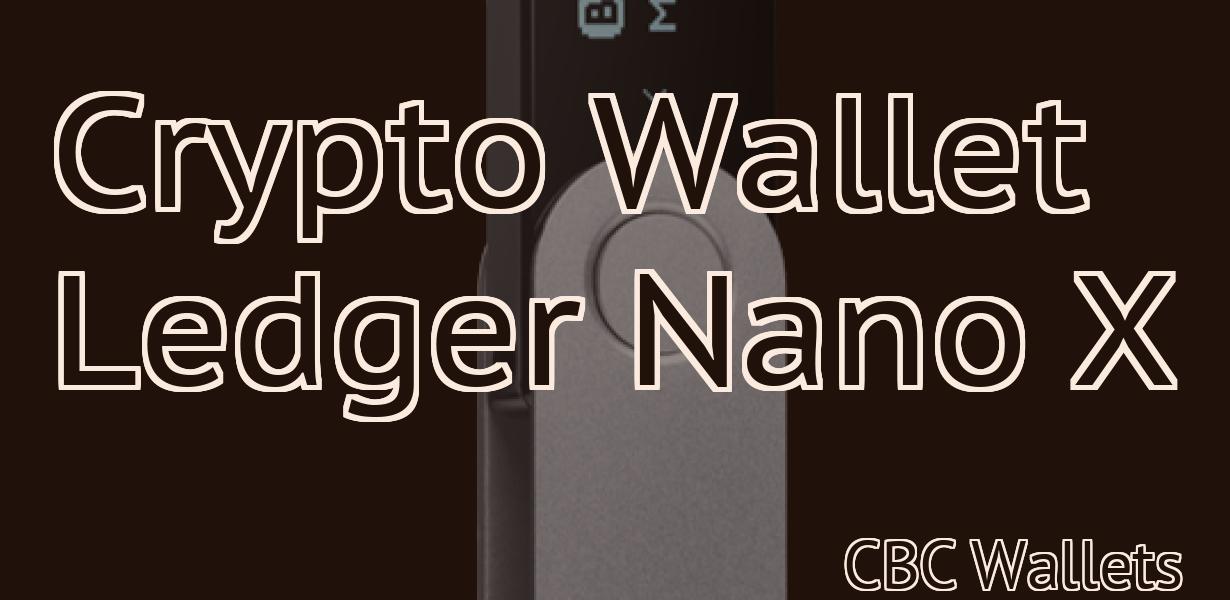Crypto Wallet Ledger Nano X