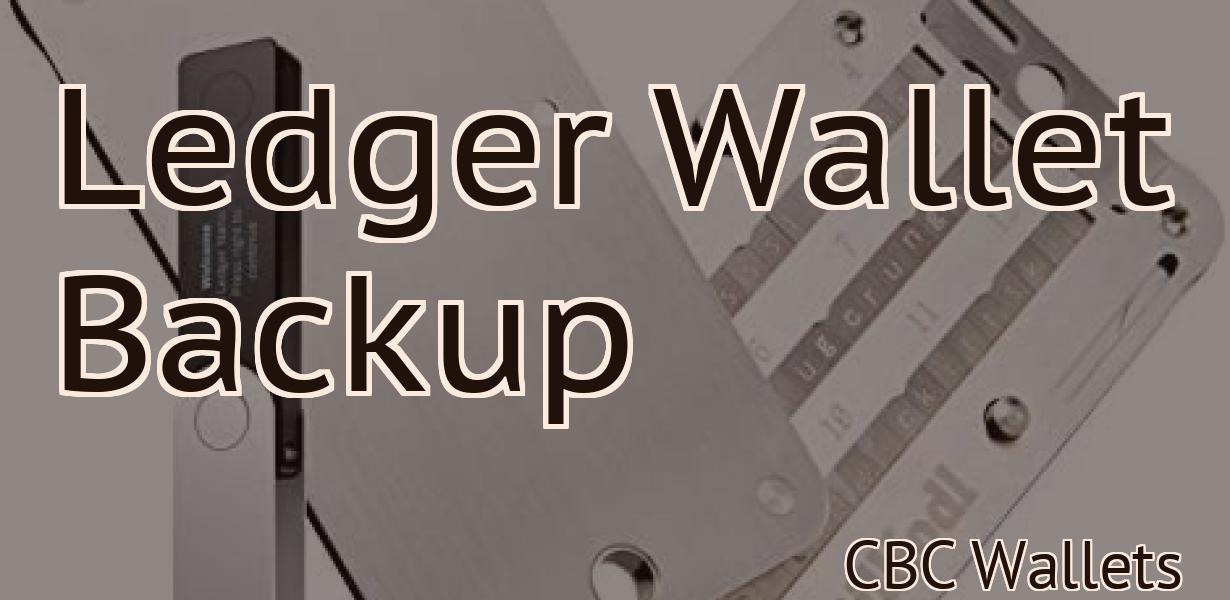 Ledger Wallet Backup