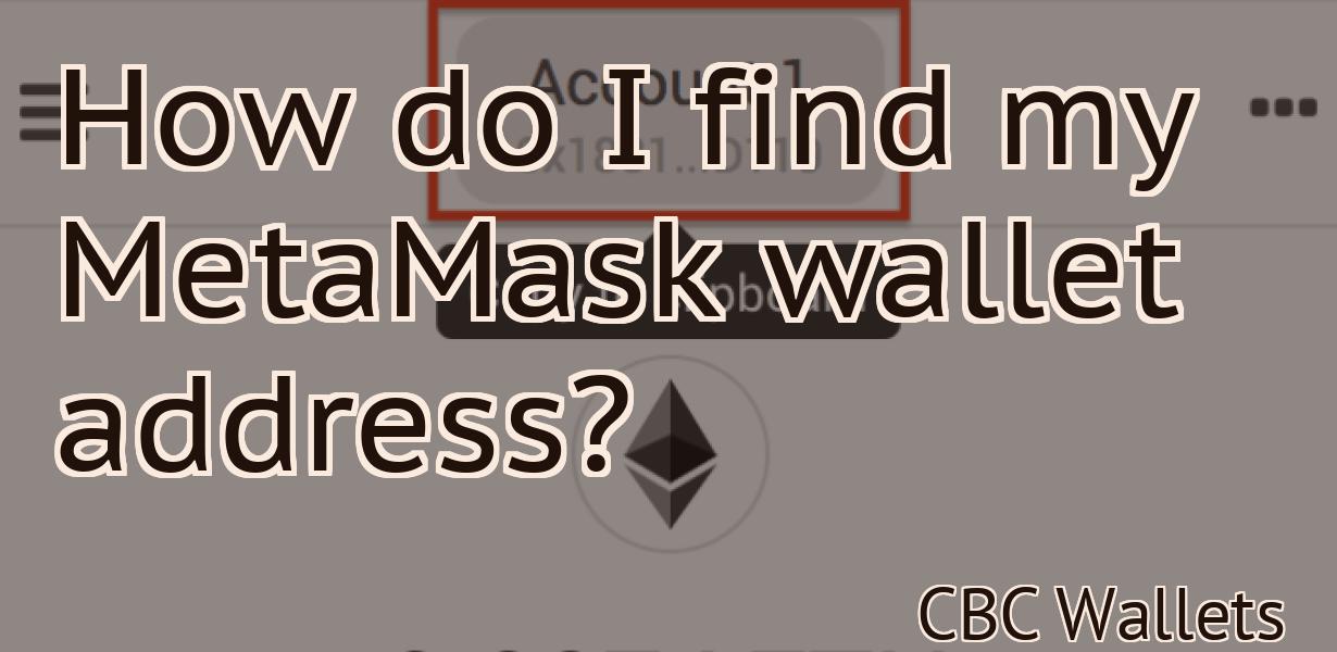 How do I find my MetaMask wallet address?