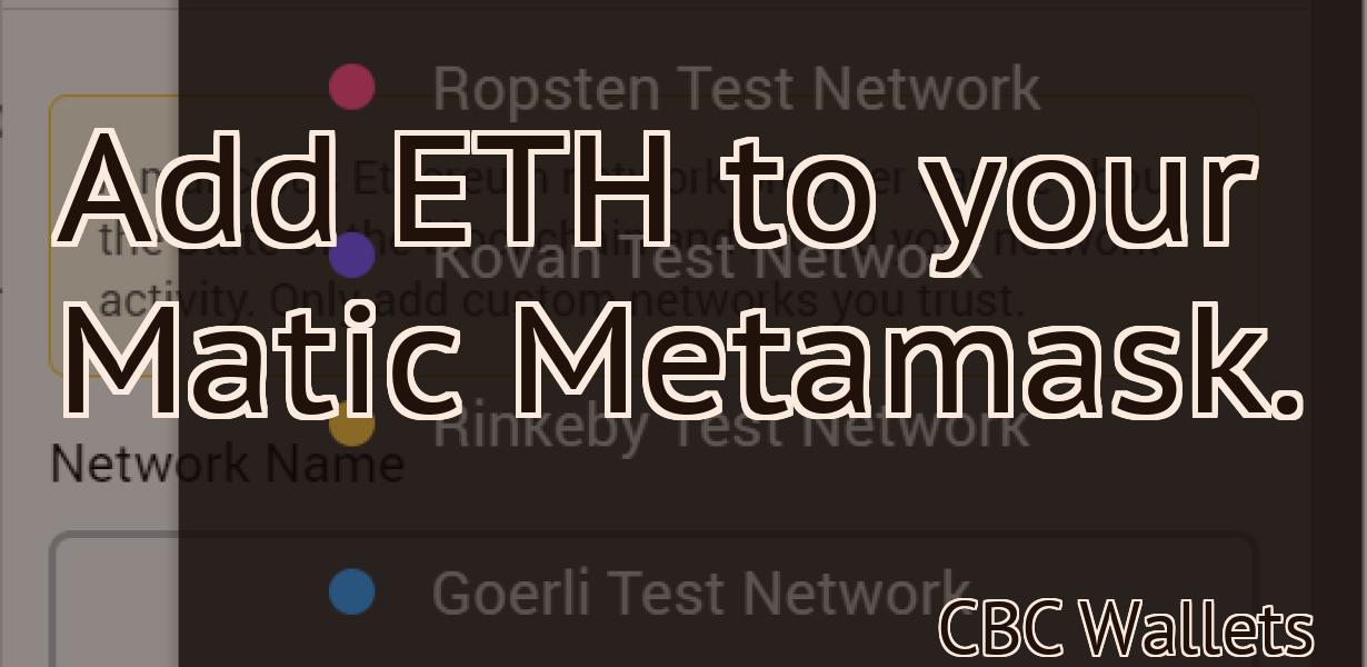 Add ETH to your Matic Metamask.