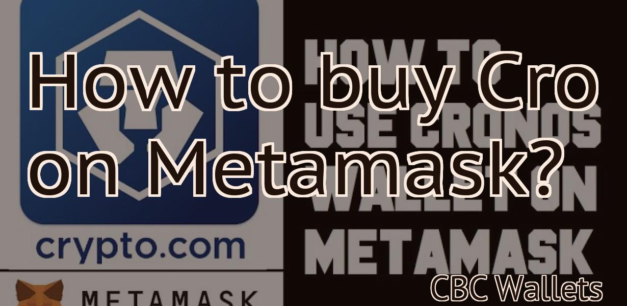 How to buy Cro on Metamask?