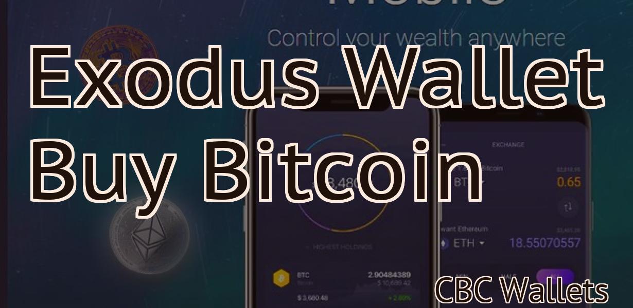 Exodus Wallet Buy Bitcoin