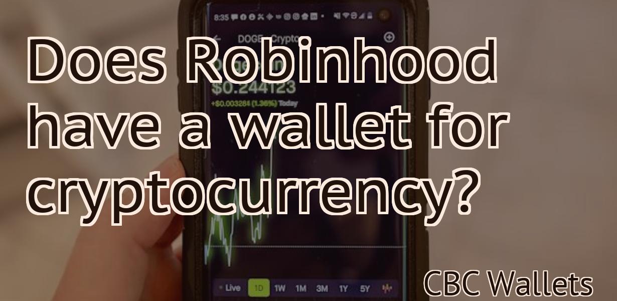 Does Robinhood have a wallet for cryptocurrency?