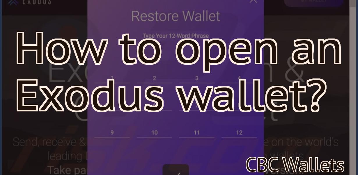 How to open an Exodus wallet?