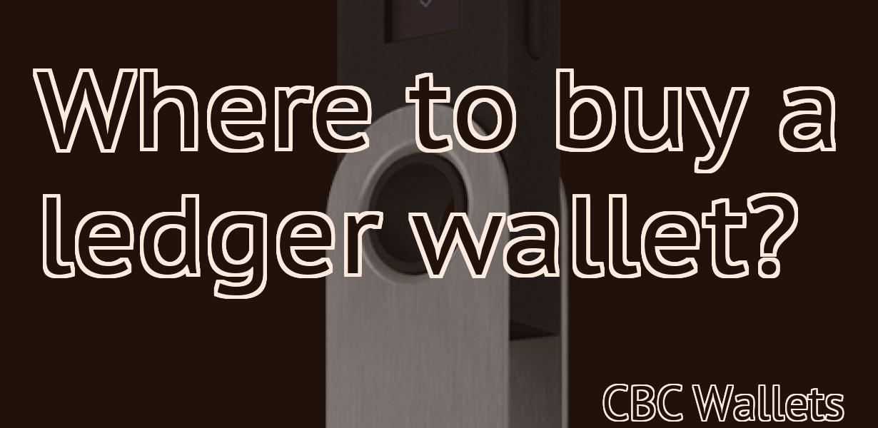 Where to buy a ledger wallet?