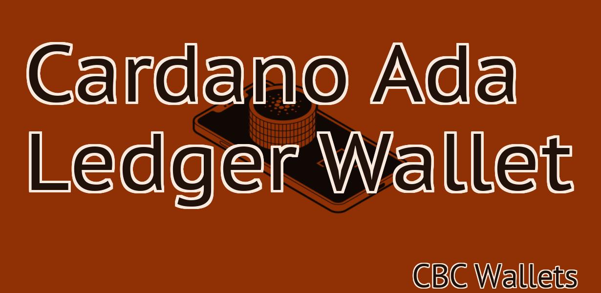 Cardano Ada Ledger Wallet