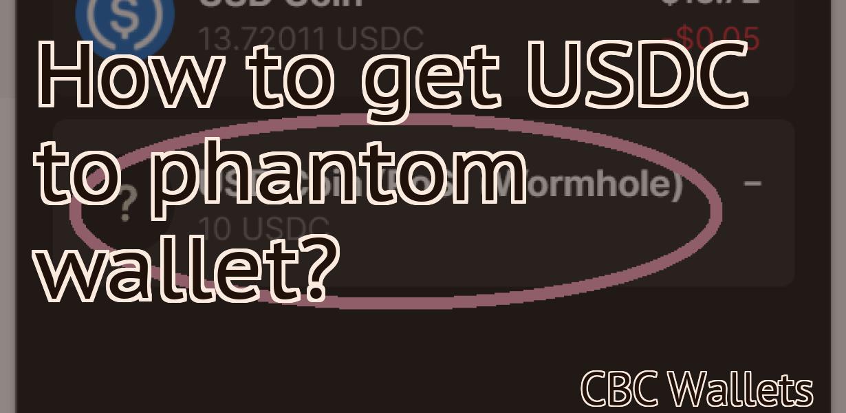 How to get USDC to phantom wallet?