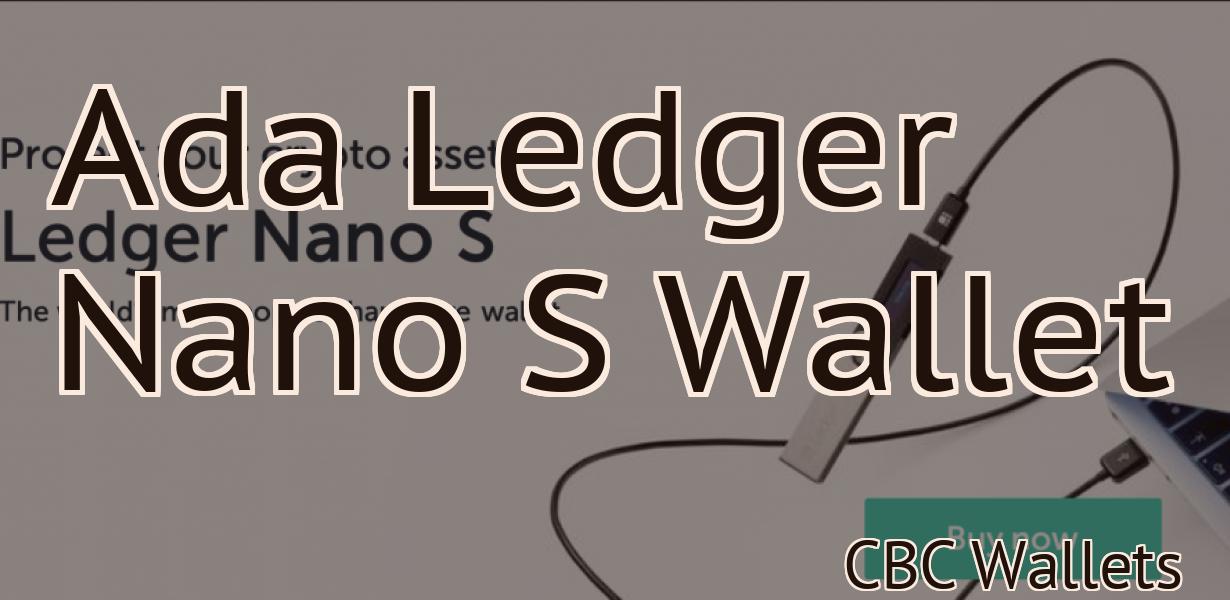 Ada Ledger Nano S Wallet