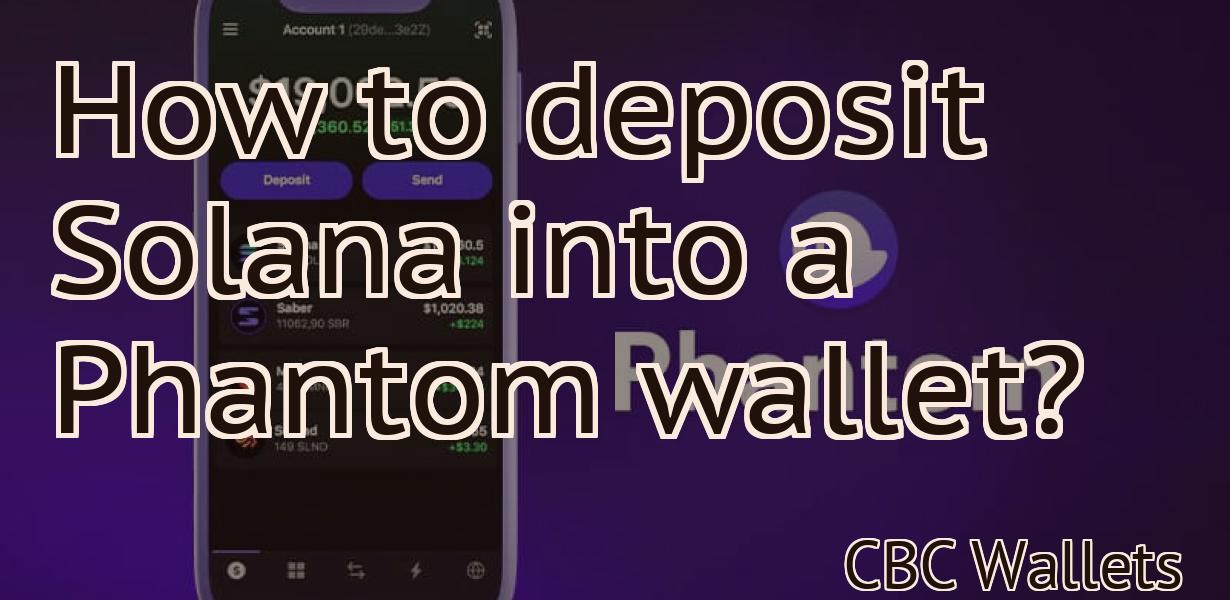 How to deposit Solana into a Phantom wallet?