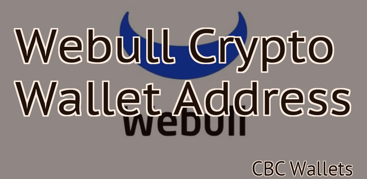 Webull Crypto Wallet Address