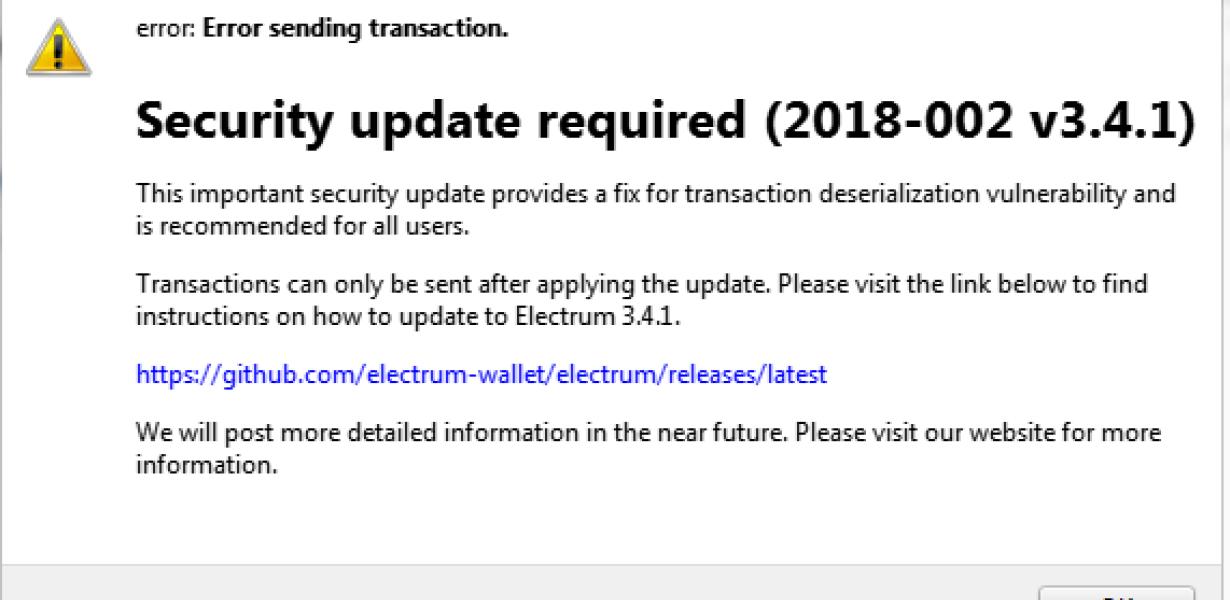 Beware of Electrum Wallet Hack