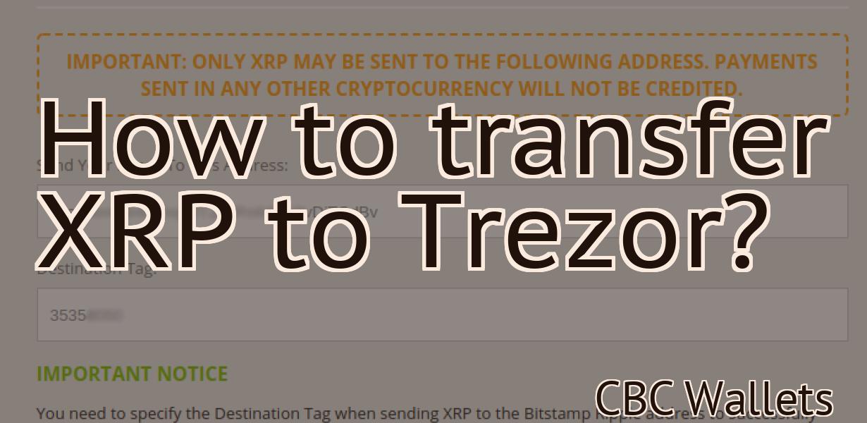 How to transfer XRP to Trezor?