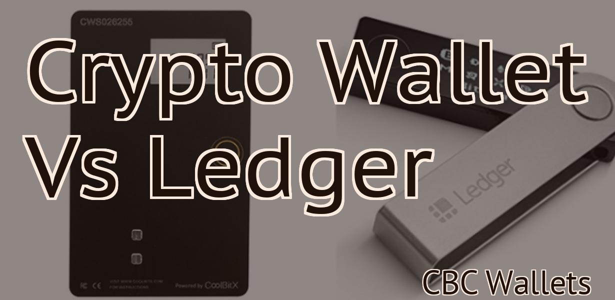 Crypto Wallet Vs Ledger