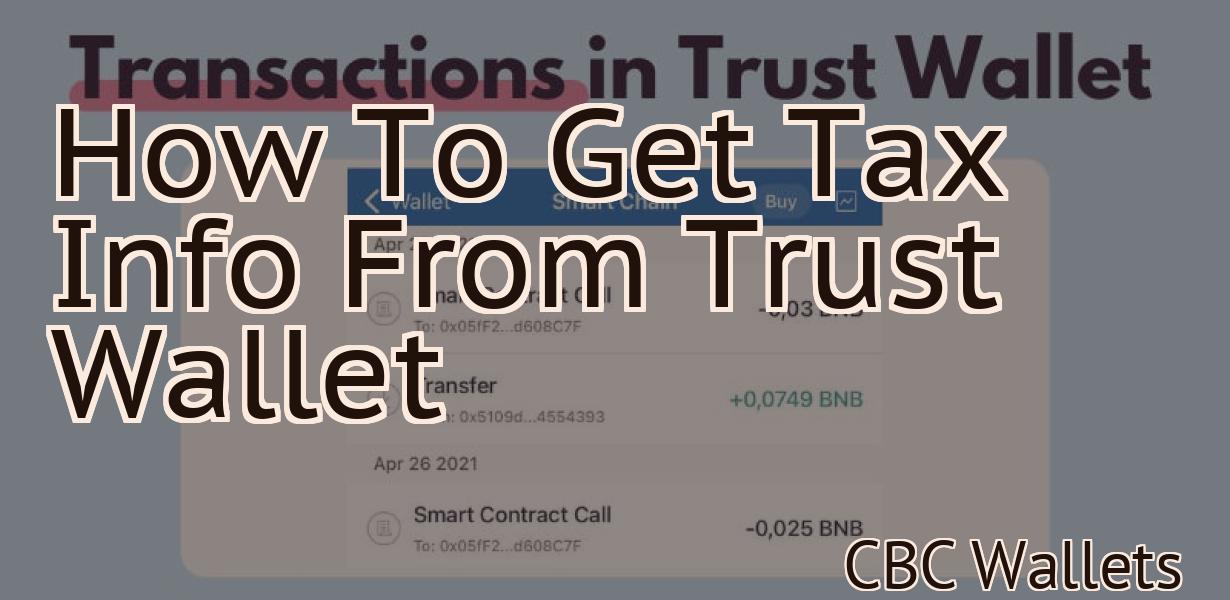 How To Get Tax Info From Trust Wallet