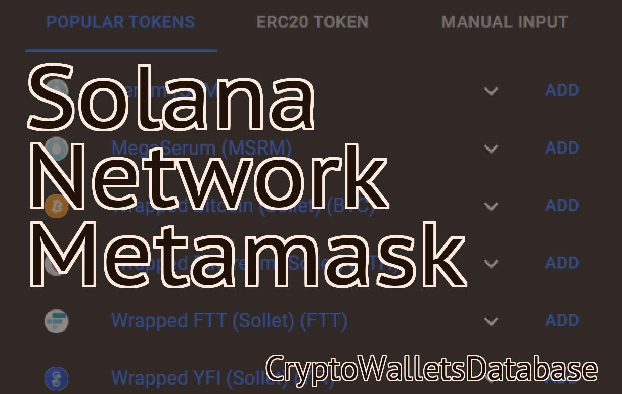 Solana Network Metamask