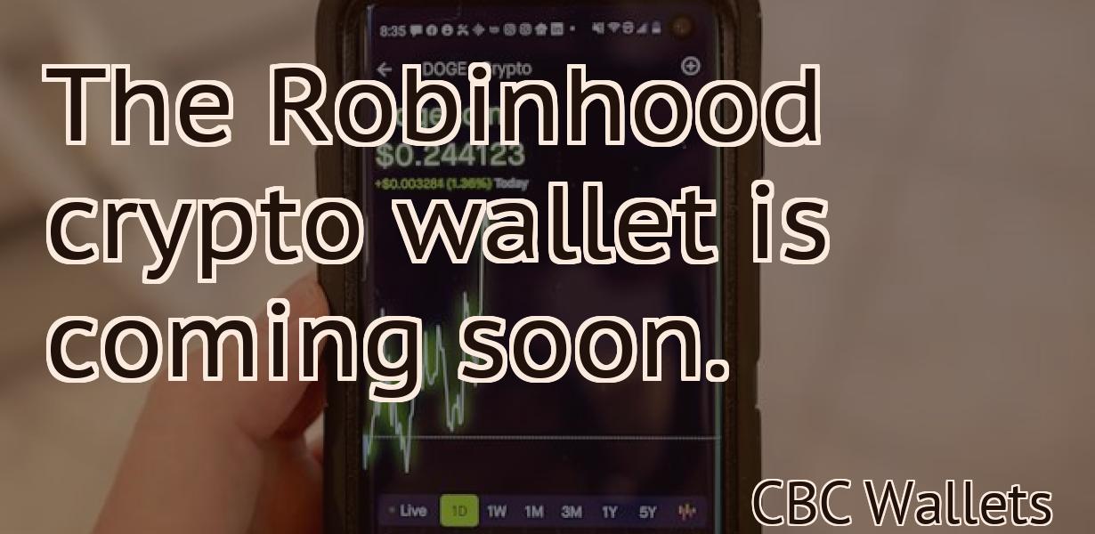 The Robinhood crypto wallet is coming soon.