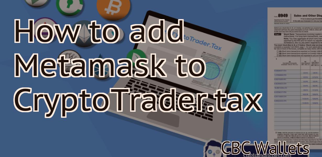 How to add Metamask to CryptoTrader.tax