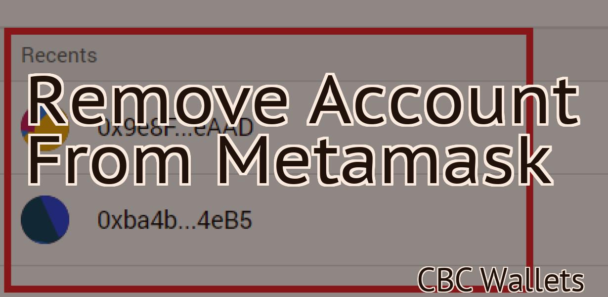 Remove Account From Metamask