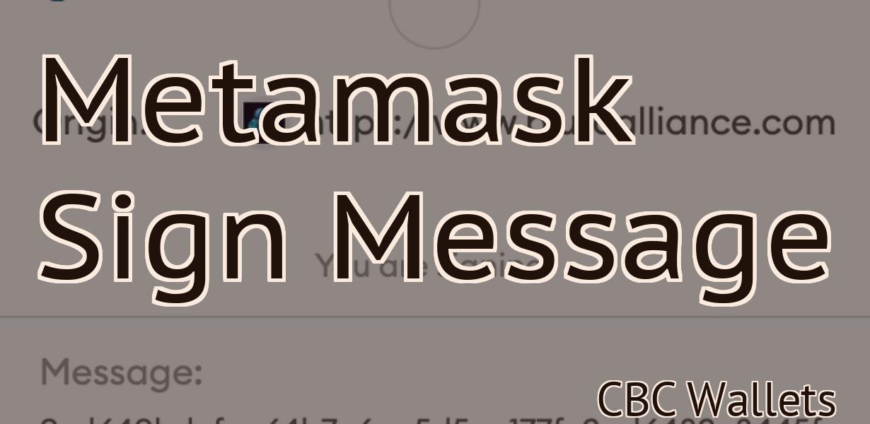 Metamask Sign Message