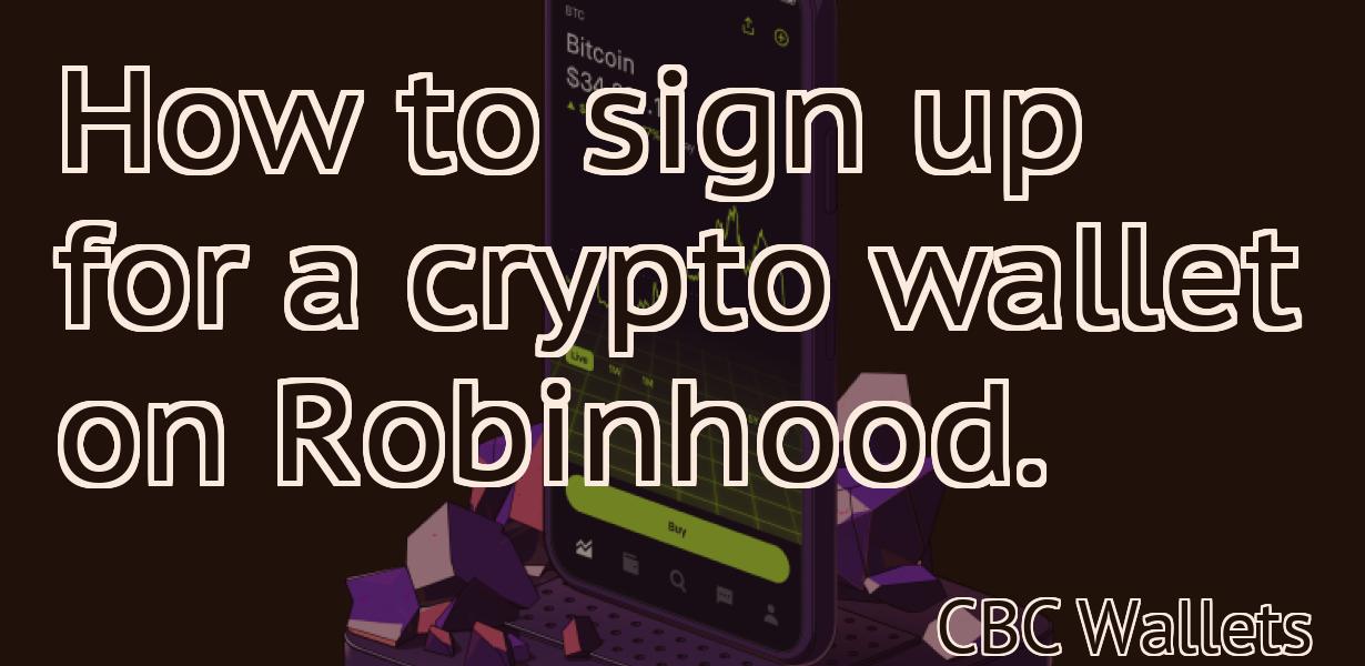 How to sign up for a crypto wallet on Robinhood.