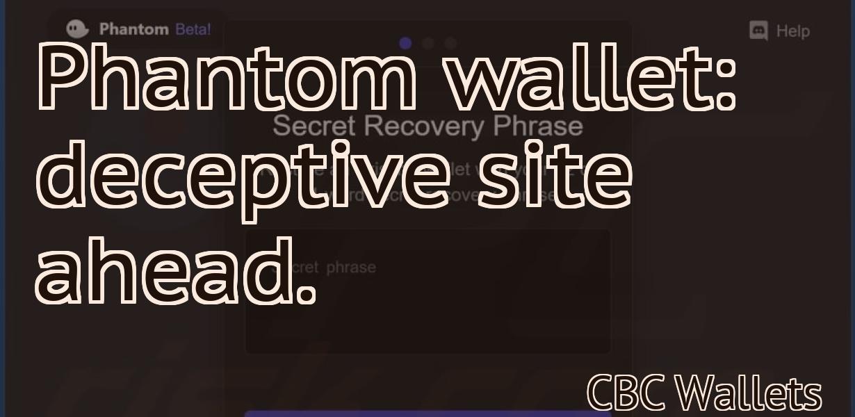 Phantom wallet: deceptive site ahead.