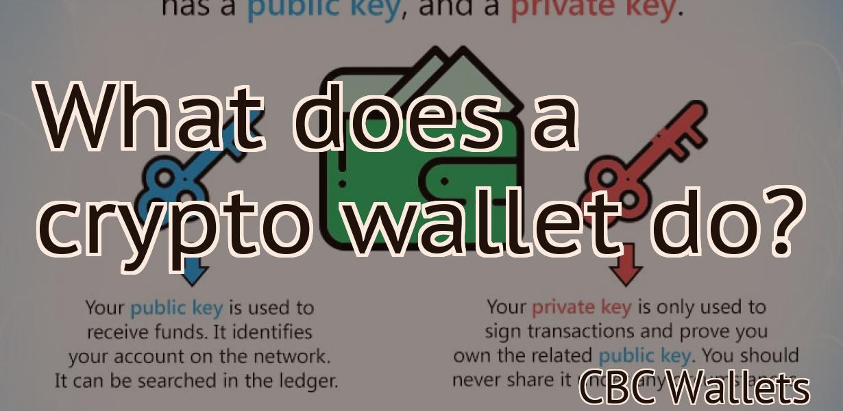 What does a crypto wallet do?