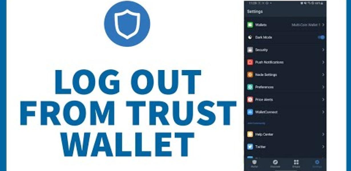 How to log out of Trust Wallet