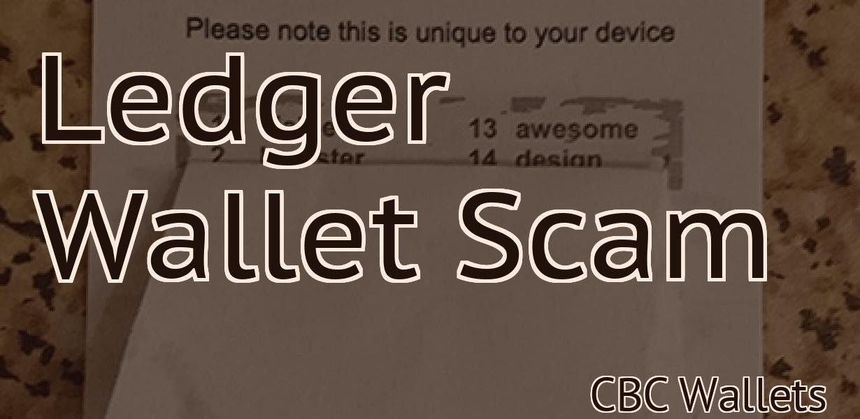 Ledger Wallet Scam
