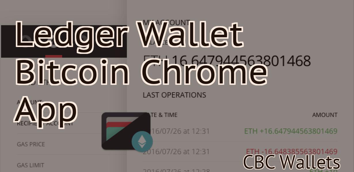 Ledger Wallet Bitcoin Chrome App