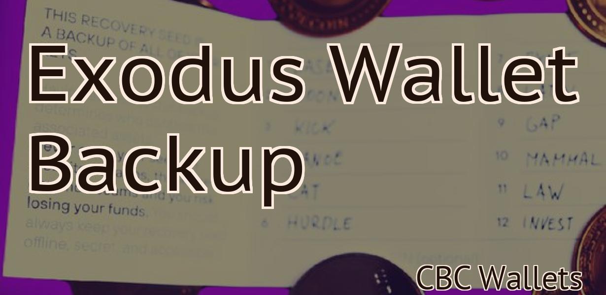 Exodus Wallet Backup