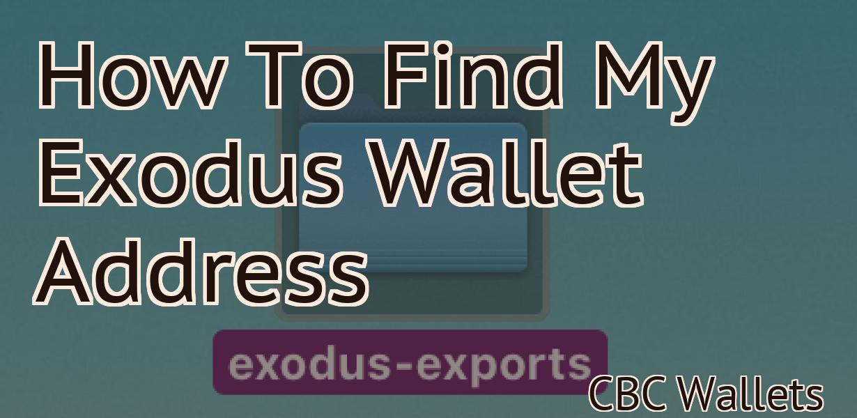 How To Find My Exodus Wallet Address