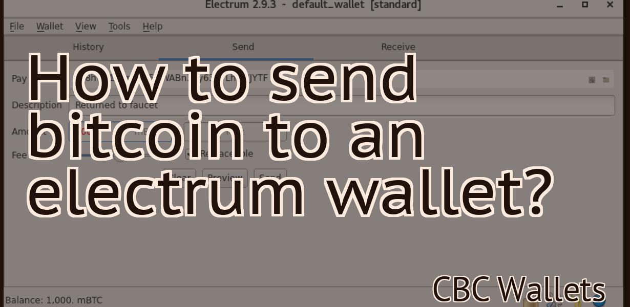 How to send bitcoin to an electrum wallet?