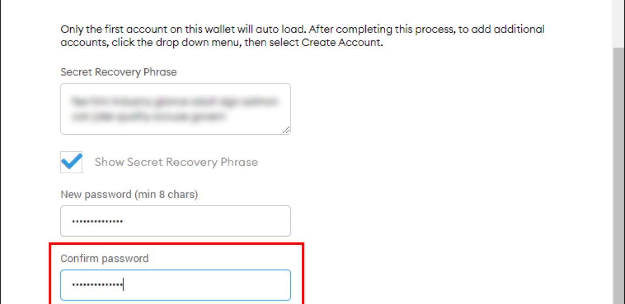 steps to resetting your Metama